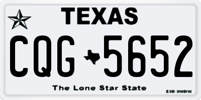 TX license plate CQG5652