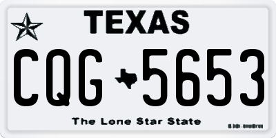 TX license plate CQG5653