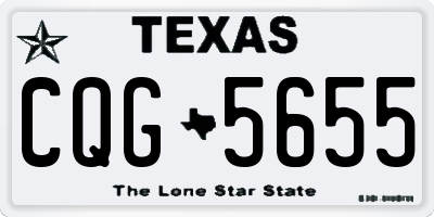 TX license plate CQG5655
