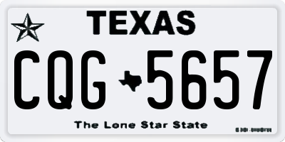 TX license plate CQG5657