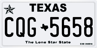 TX license plate CQG5658