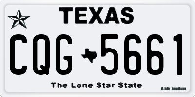TX license plate CQG5661