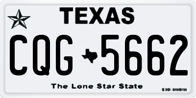 TX license plate CQG5662