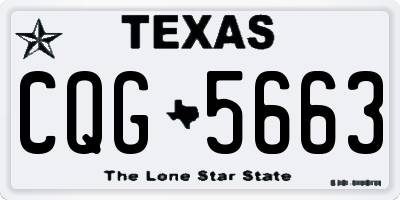 TX license plate CQG5663