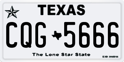 TX license plate CQG5666