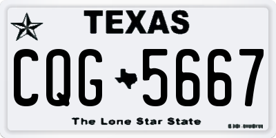 TX license plate CQG5667