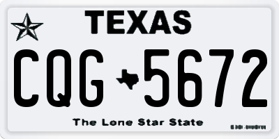 TX license plate CQG5672