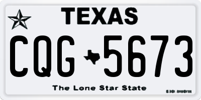 TX license plate CQG5673