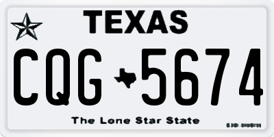 TX license plate CQG5674