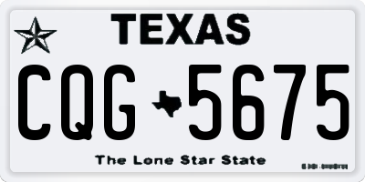 TX license plate CQG5675