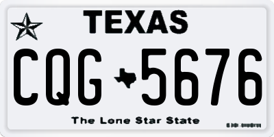 TX license plate CQG5676