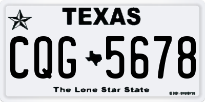TX license plate CQG5678