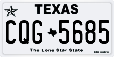 TX license plate CQG5685