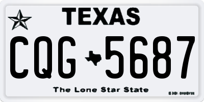 TX license plate CQG5687