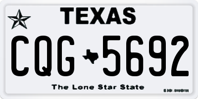 TX license plate CQG5692