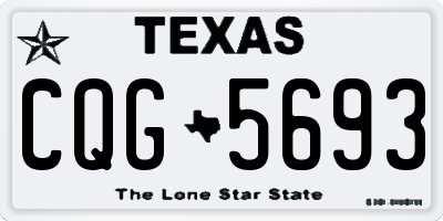 TX license plate CQG5693