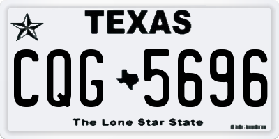 TX license plate CQG5696