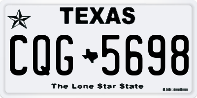 TX license plate CQG5698