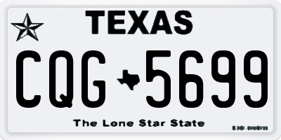 TX license plate CQG5699