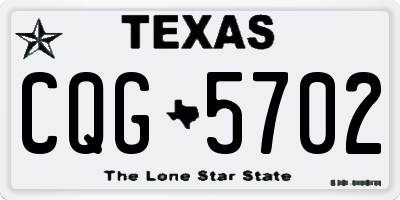 TX license plate CQG5702