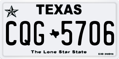 TX license plate CQG5706