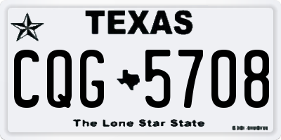 TX license plate CQG5708