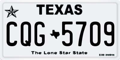 TX license plate CQG5709