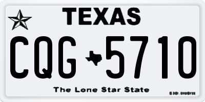 TX license plate CQG5710