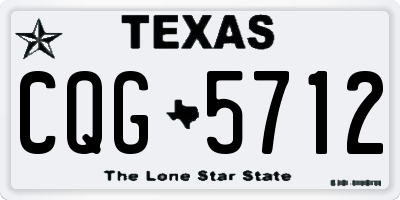 TX license plate CQG5712