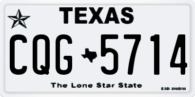 TX license plate CQG5714