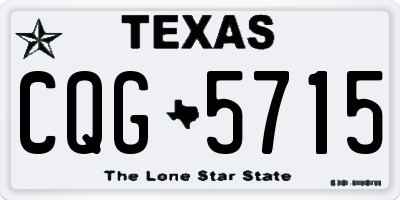 TX license plate CQG5715