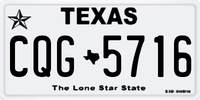 TX license plate CQG5716