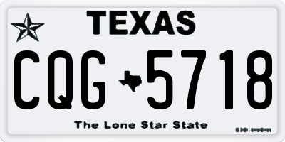TX license plate CQG5718