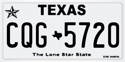 TX license plate CQG5720