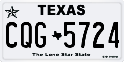 TX license plate CQG5724