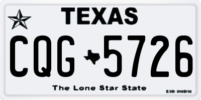 TX license plate CQG5726