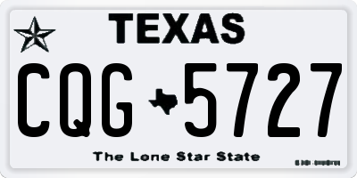 TX license plate CQG5727