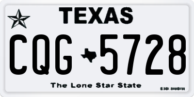 TX license plate CQG5728