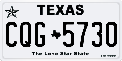 TX license plate CQG5730