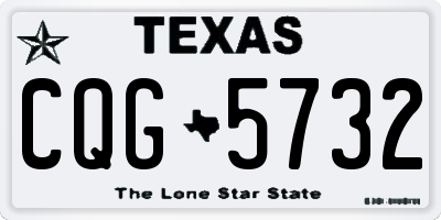 TX license plate CQG5732