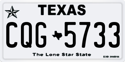TX license plate CQG5733