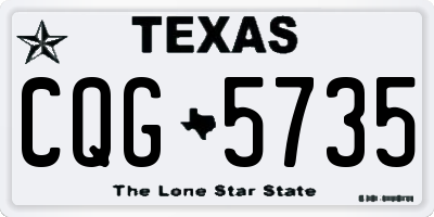 TX license plate CQG5735