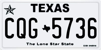 TX license plate CQG5736