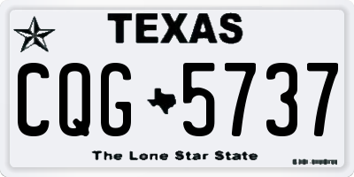 TX license plate CQG5737