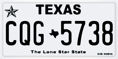 TX license plate CQG5738