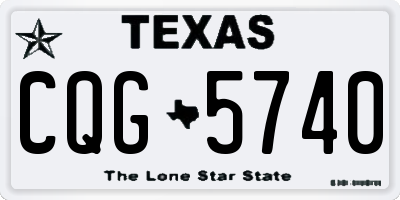 TX license plate CQG5740