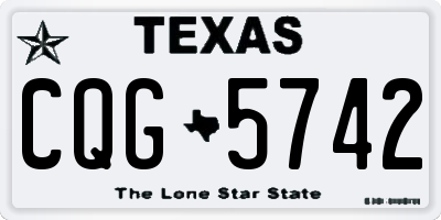 TX license plate CQG5742