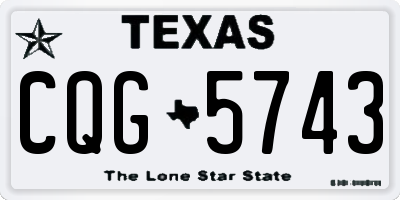 TX license plate CQG5743