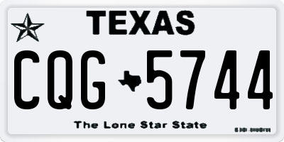 TX license plate CQG5744
