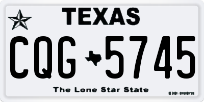 TX license plate CQG5745